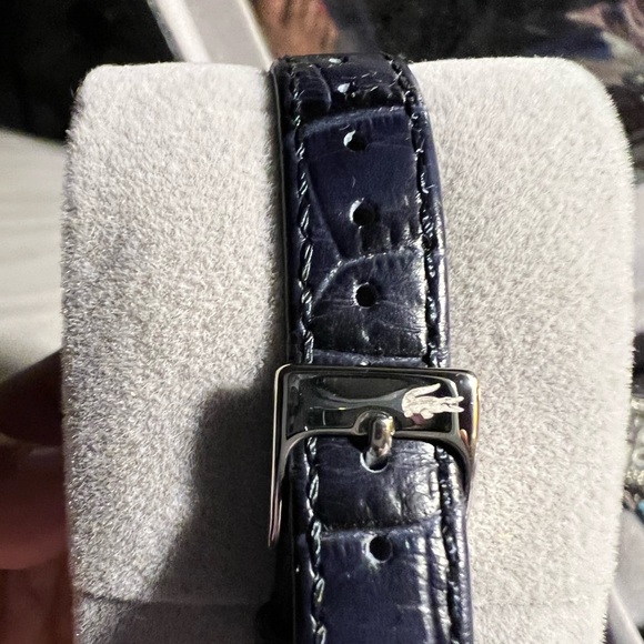 Lacoste navy blue leather band - Picture 2 of 4